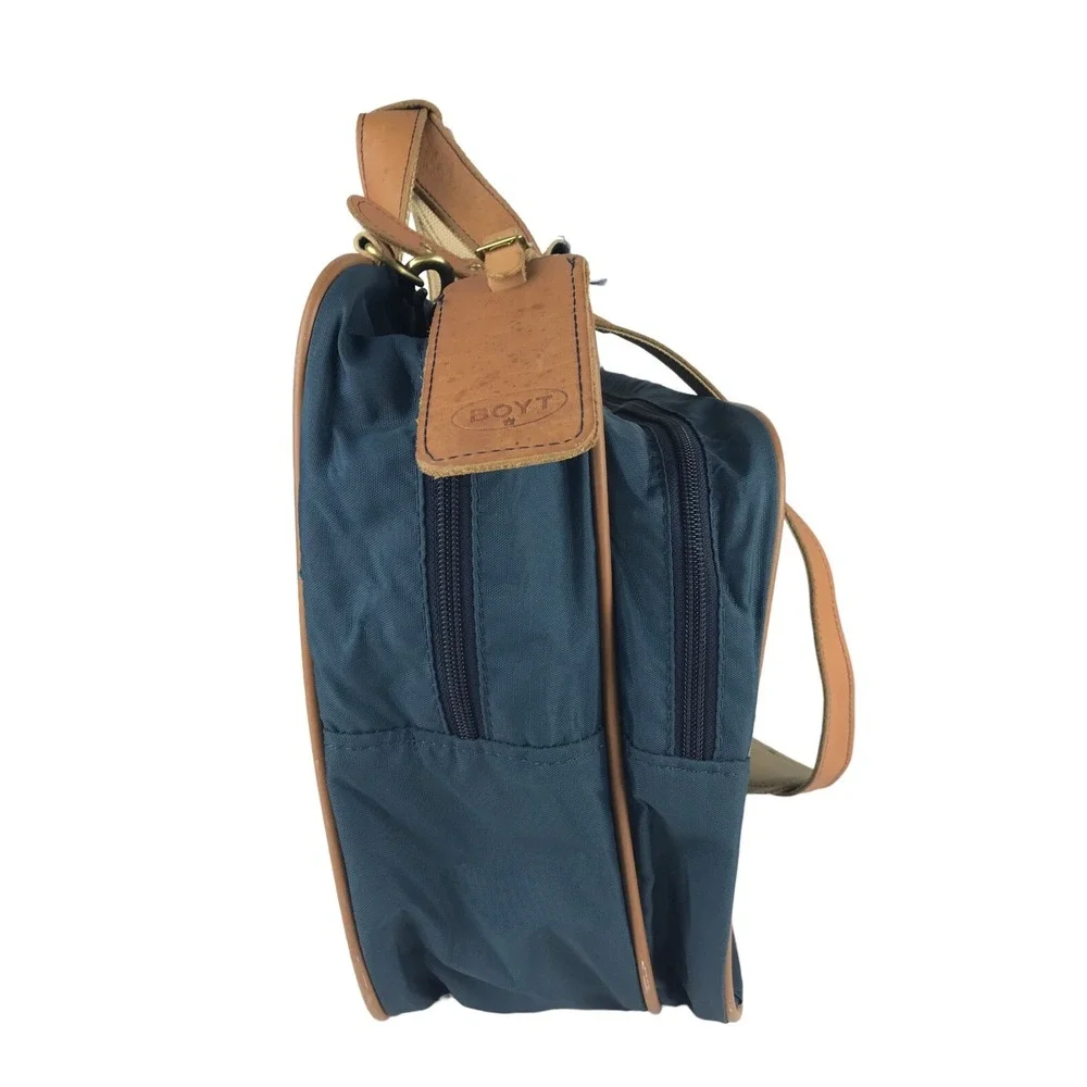 Boyt Unisex‎ Adults Blue Brown Runaways Shoulder Strap Zip Pockets Messenger Bag
